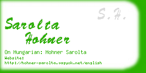 sarolta hohner business card